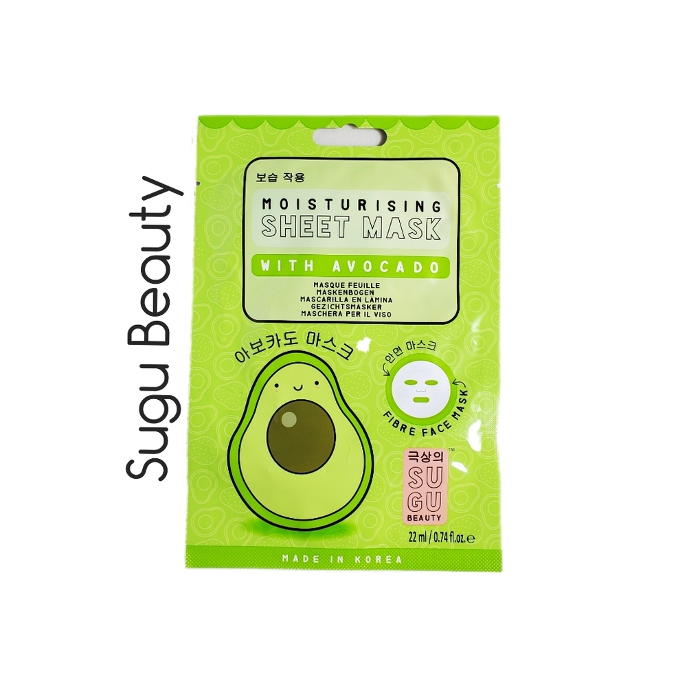💜 Sugu Beauty Womens Skincare Avocado Sheet Mask